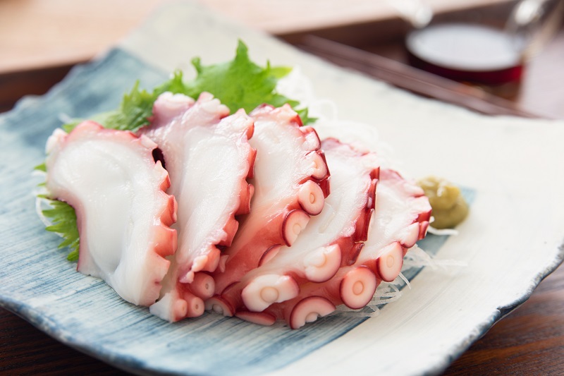sashimi bạch tuộc